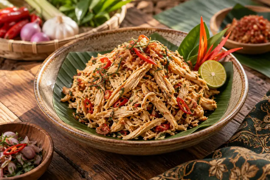 Ayam Sisit Bali — Balinese Shredded Chicken with Spices