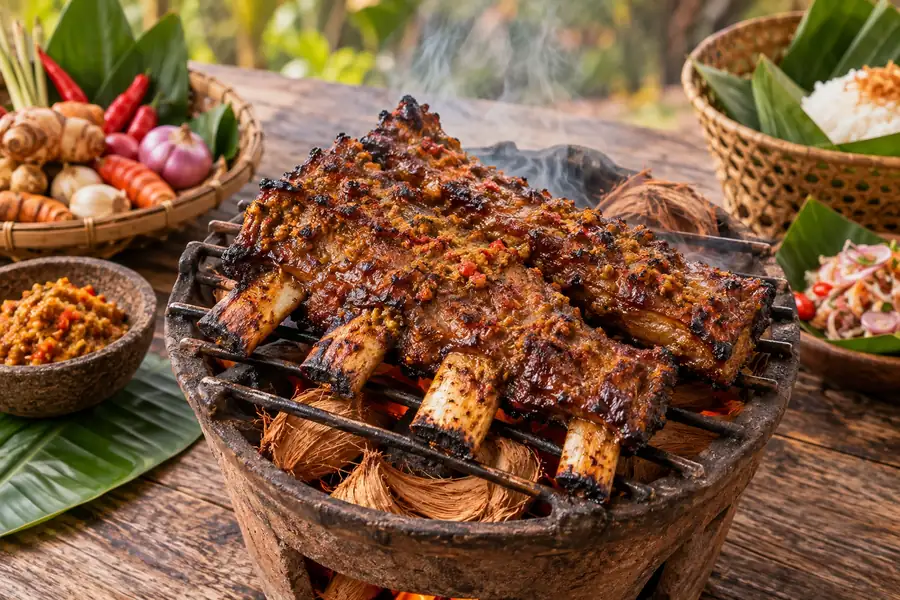 Iga Bakar Base Genep — Balinese Base Genep Grilled Ribs