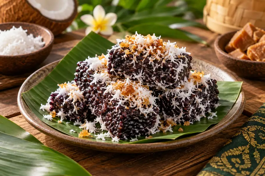 Jaje Injin — Balinese Black Glutinous Rice Sweet