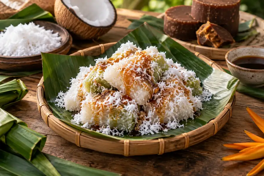 Jaje Lukis — Balinese Sticky-Rice Sweet with Coconut & Palm Sugar
