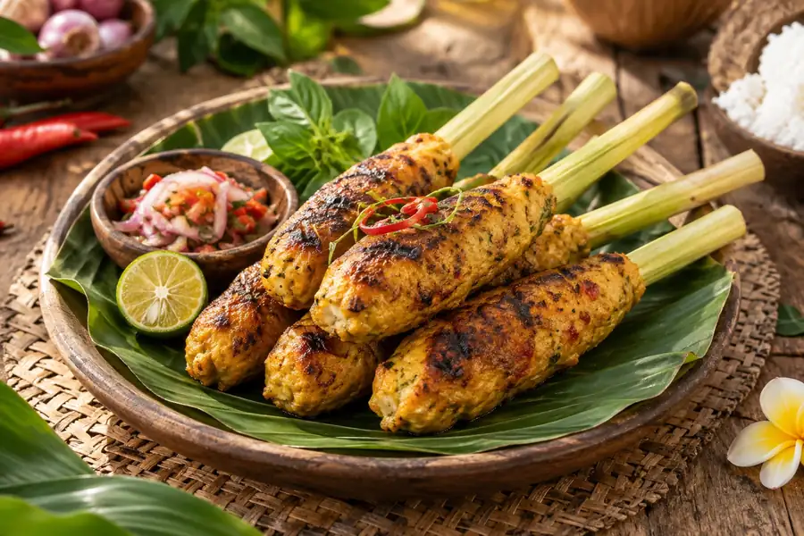 Sate Lilit Ikan — Balinese Minced Fish Satay